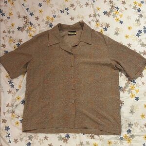 Brown/blue Patterned Jouly button up